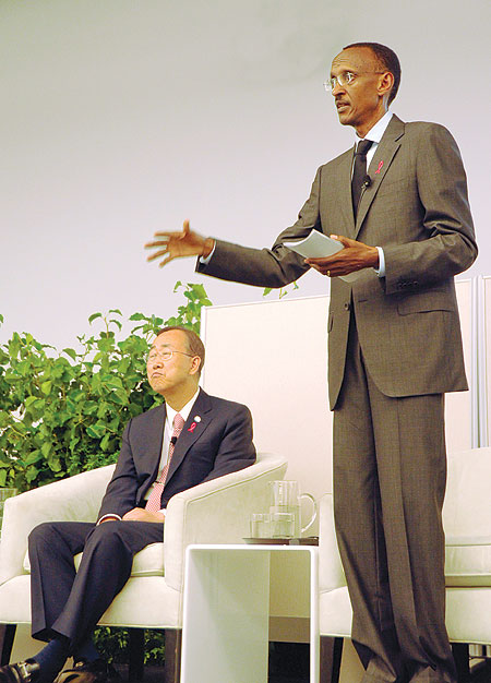 President Kagame chaired the UN High Level meeting on AIDS. (Photo Village Urugwiro)