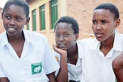 Students at FAWE girls school.