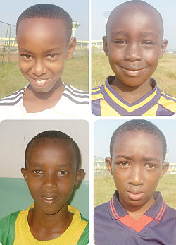 L-R :Marveile Nsengiyumva;Promise Kigabo;Just Mfitimfura;Jean Paul Bimana