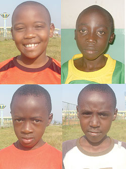 L-R :Abdul Ishimwe;Jean Damascene Ishimwe;Derrick Ishimwe;Sedric Iragena