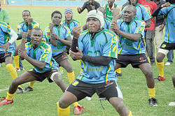 Silverbacks players doing their trademark 'hulk' prior to last year's CAR-15s tournament. (File Photo)
