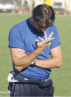 IN CONFIDENT MOOD: Police coach Kapunovic