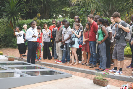  Journalists observed the effects of 1994 hate media in Rwanda, at the Gisozi Genocide Memorial Centre. (Courtesy Photo)