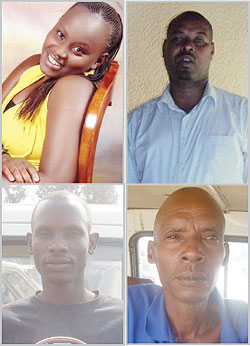 L-R : Winnie Mutesi; Augustin Mulindwa Gatete; Dominique Ngabonziza ; Ruzindana Gakwerere.