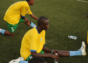 Defender Faustin Usengimana  injured his knee in training on Thursday and will miss the opening game England.