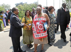 Commonwealth Parliamentary Association delegates during a break yesterday. The parliamentarians discussed food security (Photo J Mbanda)