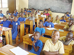 Pupils in Mpanga Primary School Pupils (Photo T.Kagera)