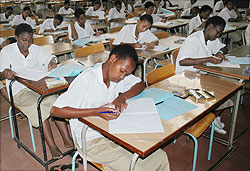 Students sit for a national exams. RNEC will soon change the examination calendar (File Photo)