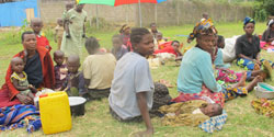 A group of refugees at Kiziba Refugee camp in Karongi District (Photo: S. Nkurunziza)