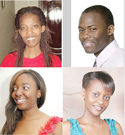 L-R : Cecile Mutesi;Rachel Kalimba;Marcel Ngongo;Flavia Shukuru.