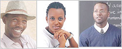 L-R: Vianney Magambo; Raisa Umuhoza; Dr.Vincent Banda