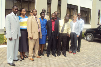 Some of the members of the new board of ILPD pose for a group photo after the handover (Photo Bucyensenge)