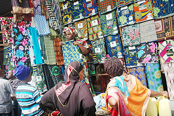 Vitenge  dealers. Government banks on SMEs to fight poverty (File photo)
