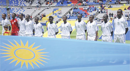 Rwanda's U-17 team in Mexico. Andrew Buteera (No.10)