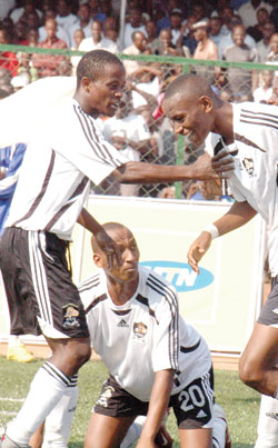 APR players celebrate a past league goal. (File photo)