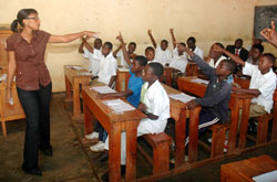 A teacher conducts a lesson. Government is planning to give accomodation facilities to teachers (File Photo)