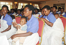 Mothers and their babies at the launch of Child Survival Programe on wednesday. (Photo J Mbanda)