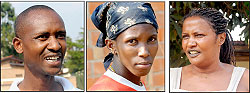 L-R:Shadrack Dusenginzemungu;Clarisse Iradakunda ; Beatrice Kadasingwa  