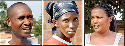 L-R:Shadrack Dusenginzemungu;Clarisse Iradakunda ; Beatrice Kadasingwa