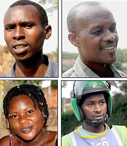 L-R:Jean Paul Mugarura;Evariste Rugamba;Cecile Dusabe 22;Augustine Sibomana  