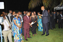 Officials attending the 17th aniversary of the Rwandan liberation at a function held at the Rwandan Embassy in Burundi (Courtesy Photo)