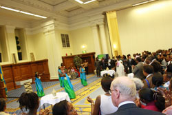  Rwandans and friends of Rwanda were treated to cultural dance as they celebrated the 17th anniversary of the Liberation in London. (Courtesy Photo)