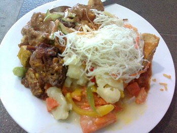 Piling the plate might not bear the best results