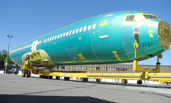 The body of the new RwandAir boeing 737-800 whose assembly works began yesterday at Boeing's Seattle plant in the US (Courtesy Photo)