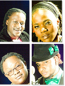 L-R:Davis Ntare;  Amileena Mwenesi;Peter Msechu;Hemedy Suleiman  