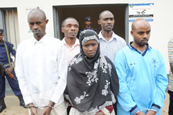 The suspects who were arraigned before the Nyarugenge Higher Instance Court yesterday  (File Photo)