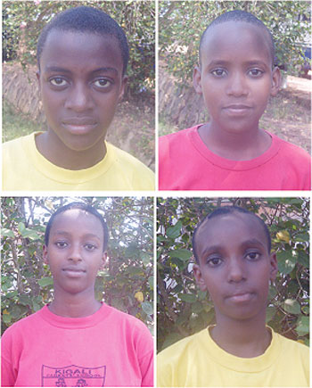 L-R : Charlotte Umutoni; Joseyline Banamwana;Alex Kakira;Tress Akaliza