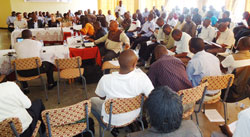 Local leaders during the validation workshop in Karongi (photo S Nkurunziza)