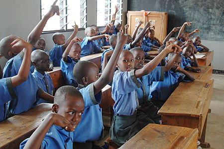 Rwandan children have immensely benefited from universal primary education. (File Photo)