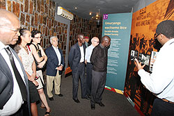 The delegation from the UN Convention Against Corruption visited the Gisozi Memorial centre, yesterday. (Photo T.Kisambira)