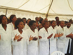  Secondary school teachers  during a meeting in Musanze. (File Photo)
