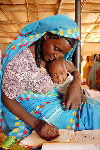 A mother doing her homework ( Net Photo)