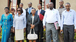  RISD director, Annie Kairaba (2nd L), with the delegation from Burundi, yesterday. (Photo G Mughoya)