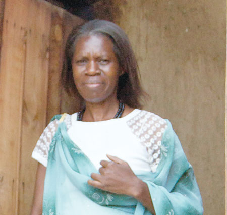 The president of the widow association Sevota Godelieve Mukasarasi. (All photos by Rodrigue de Ferluc)