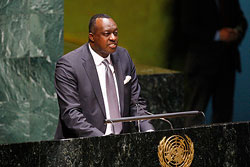 Ambassador  Eugene-Richard Gasana welcomed South Sudan to the UN.