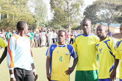 Amavubi players during one of their training sessions last month. (File Photo)