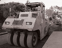Road construction works in Kigali. Governmentu2019s new initiative aims at increasing the capacity of local firms.  (Photo by T.Kisambira)