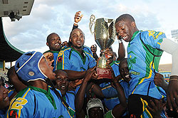 Silverbacks celebrate shortly after winning last year's CAR 15s tournament. (File Photo)