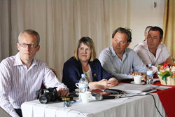 Some of the UK Conservatives at a meeting in Kigali, yesterday. (Photo- A Doorey)