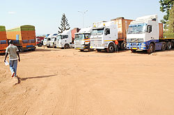  One of the parking yards in Magerwa. Traders want the company to improve its infrastructure. (Photo by J.Mbanda)