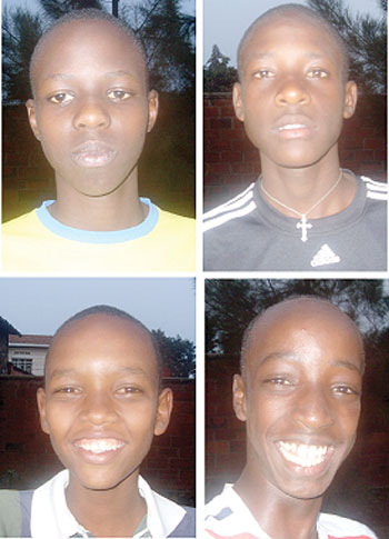 L-R :Kevin Nshyingiro;Christopher Biramahire;Fyroid Ishimwe;David Niyontwali