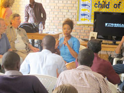 Alfre Woodard explains the various skills  used while shooting films. (Newtimes/Umutesi)