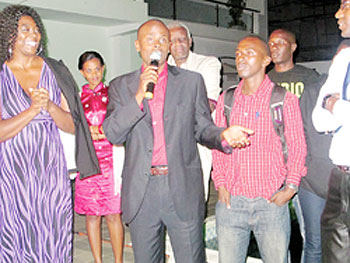 Ishmael Ntihabose, executive producer of Kinyarwanda speaks at the event. The New Times / John Mbanda