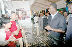 Prime Minister Bernard Makuza visiting one of the foreign stands in the previous EXPO. The New Time Courtesy photo