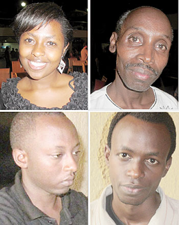 L-R :Hadija Zaninka; Mazimpaka Jones Kennedy;Julius Kamali;Ishimwe Jackson