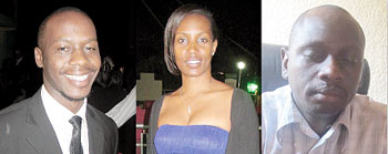 L-R:Marc Gwamaka;Cleophas Kabasita;Fred Kalimba